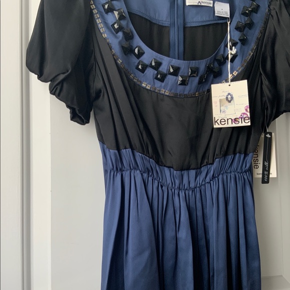 Kensie Baby Doll Short Sleeve Silk Dress NWT - Picture 4 of 12